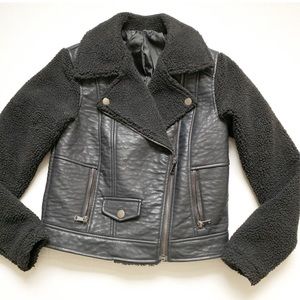 F21 | faux leather biker Moto jacket